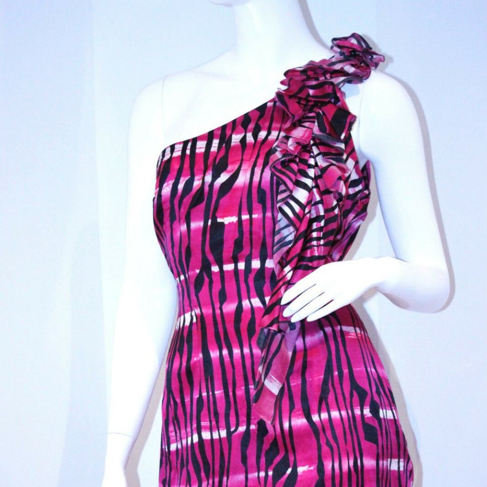 Andrew Marc New York One Shoulder Ruffle Dress